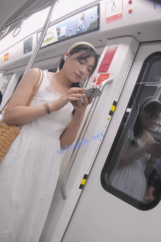 『D·D』-226-雪白长裙，精致小姐姐，浅蓝窄内