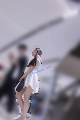 『D·D』-170-白连衣裙，白腿，黑窄内